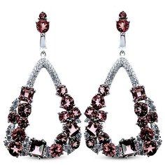 Silver WINGS Серьги из серебра гранат, куб.цирконий 02vebfa00204-19