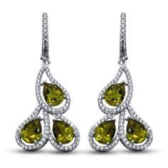 Silver WINGS Серьги из серебра, султанит, куб.цирконий 220042-32-197