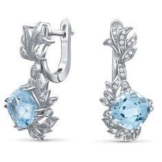 Silver WINGS Серьги из серебра топаз, куб.цирконий 22knys1477-155
