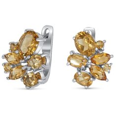 Silver WINGS Серьги из серебра цитрин, куб.цирконий 22965-155