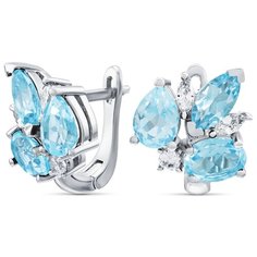 Silver WINGS Серьги из серебра топаз, куб.цирконий 22knys1520-155