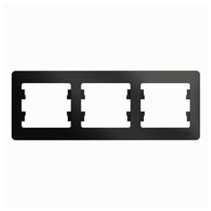 Рамка 3п Schneider Electric GLOSSA GSL000703, черный