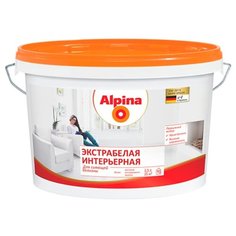 Краска акриловая Alpina Экстрабелая интерьерная матовая Экстра Белый 2.5 л