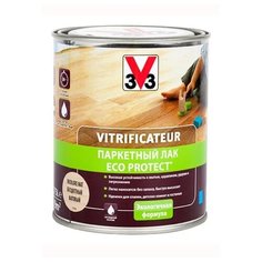Лак V33 Паркетный ECO-Protect матовый водорастворимый бесцветный 0.75 л