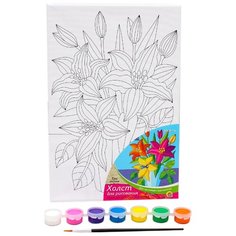 Рыжий кот Картина по контурам "Три лилии" 20х30 см (Х-0323)