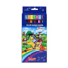 PROFIT Набор цветных карандашей Сказки 24 цвета (К-7063)