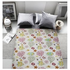 Покрывало Tango Patchwork 150x200 см, белый/желтый/красный