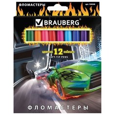 BRAUBERG Набор фломастеров InstaRacing (150548), 12 шт.