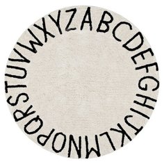 Ковер Lorena Canals Round ABC, диаметр: 1.5 м, бежевый