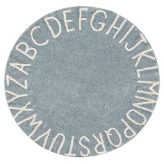 Ковер Lorena Canals Round ABC, диаметр: 1.5 м, голубой