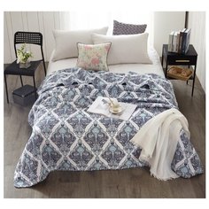 Покрывало Tango Patchwork 180x200 см, голубой/серый