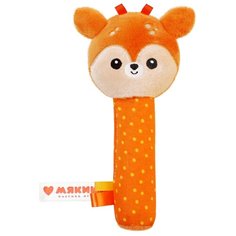 Развивающая игрушка Мякиши Оленёнок Бемби оранжевый
