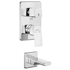 Смеситель для ванны с подключением душа E.C.A. Tiera 102 101 145, хром однорычажный встраиваемый