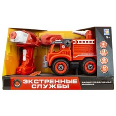 Винтовой конструктор 1 TOY Экстренные службы Т16963 Пожарный грузовик