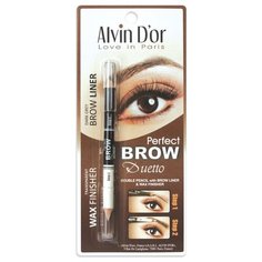 Alvin Dor карандаш+воск Perfect Brow Duetto, оттенок 03 dark grey