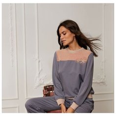 Толстовка Laete размер S(44) сине-бежевый