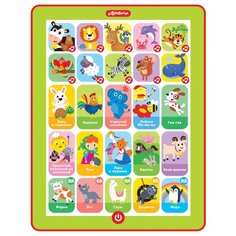 Планшет Азбукварик Сказки о зверятах зеленый/красный