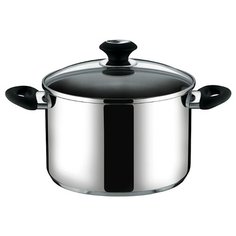 Кастрюля Tescoma Presto 728020 4 л, стальной/черный
