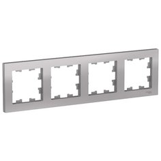 Рамка 4п Schneider Electric ATN000304, алюминиевый
