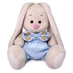 Мягкая игрушка Зайка Ми в голубых трусах с бантом 15 см