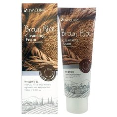 3W Clinic пенка для умывания натуральная Коричневый рис, 100 мл