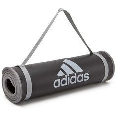 Коврик (ДхШхТ) 183х61х1 см adidas ADMT-12235 черный/серый надпись