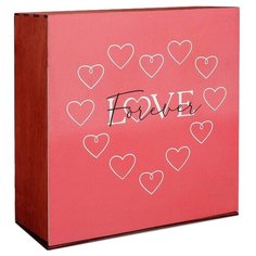 Коробка подарочная Дарите счастье Любовь 25 х 10 х 25 см красный