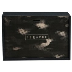 Коробка подарочная Дарите счастье Мужской подарок 30 x 12 x 20 см черный