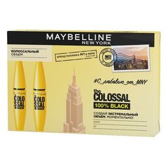 Maybelline New York Набор туши для ресниц Colossal Volum Express 2 шт., черный