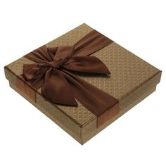 Коробка подарочная Yiwu Zhousima Crafts 15 х 4 х 15 см бежевый