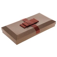 Коробка подарочная Yiwu Zhousima Crafts для конфет 2489273 26 х 4 х 13 см коричневый