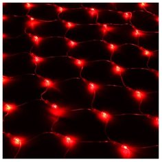 Гирлянда Sh Lights Сетка для улицы, 100 х 150см, NTLD144, 144 ламп, красные диоды/прозрачный провод