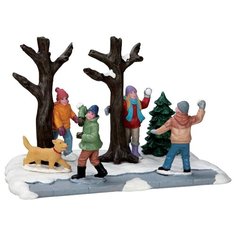 Фигурка LEMAX композиция Игра в снежки 9.3 х 15.2 х 10 см коричневый/зеленый/бежевый