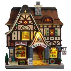 Фигурка LEMAX фасад Дом художественных ремёсел 25.6 х 22.6 х 6.6 см бежевый/серый/коричневый