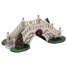 Фигурка LEMAX Мост в парке Футбридж 7 х 19 х 10 см бежевый/зеленый