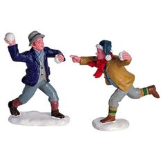 Фигурка LEMAX набор Зимнее веселье 6 см коричневый/синий