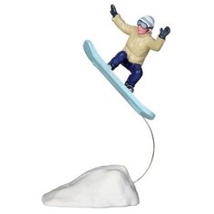Фигурка LEMAX композиция Полёт на сноуборде 10.2 см бежевый/голубой