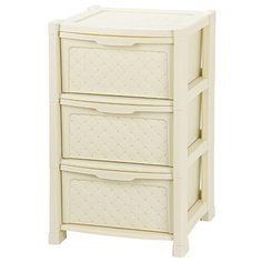 Комод elfplast Виола 3 секции , размер: 39х39 см , цвет: слоновая кость