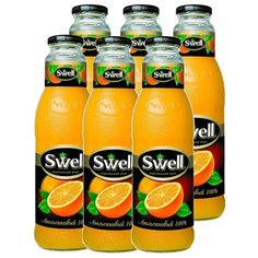 Сок Swell Апельсин, без сахара, 0.75 л, 6 шт. Swell