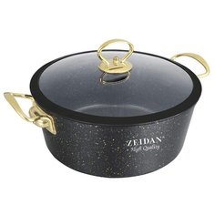 Кастрюля Zeidan Z-50385 7,5 л, черный/золото