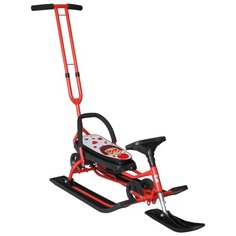 Снегокат Барс 111 Mobile с Т-образным толкателем и колесной базой красный Bars