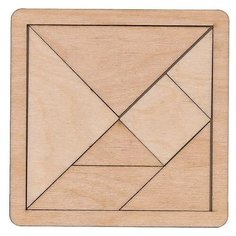 Головоломка SmileDecor Танграм из фанеры (П801) бежевый