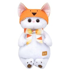 Мягкая игрушка Basik&Co Кошка Ли-Ли в шапке "Лисичка" 27 см