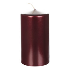 Свеча декоративная Wenzel Glanzmetallic бордо 13х7 см