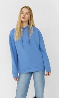 Stradivarius Базовое Худи Женская Коллекция Синий Xs