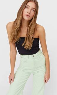 Stradivarius Базовый Топ-Бандо Женская Коллекция Черный Xs