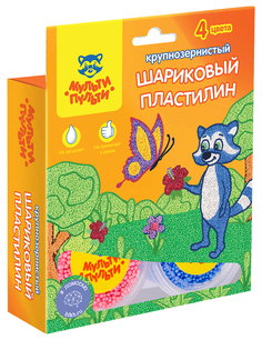 Шариковый пластилин Мульти-Пульти Енот в Перу 4 цвета