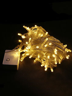 Новогодняя электрическая гирлянда 104055 15 м белый теплый No Brand