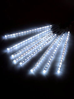 Светодиодная гирлянда Тающие сосульки, 8 шт (Цвет: Белый, Длина: 30 см) No Brand