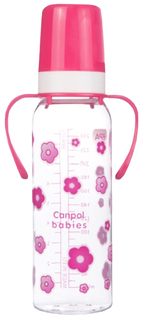 Бутылочка Canpol babies тритановая с ручками 250 мл красная